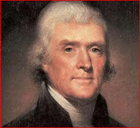 Photo of President Thomas Jefferson, the rapist of Sally Hemings