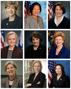 Image of 9 female senators